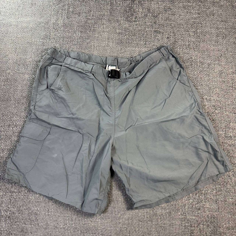 MEC Mountain Equipment Co-op Cargo Shorts Mens XL Gray Built-in Belt Hiking